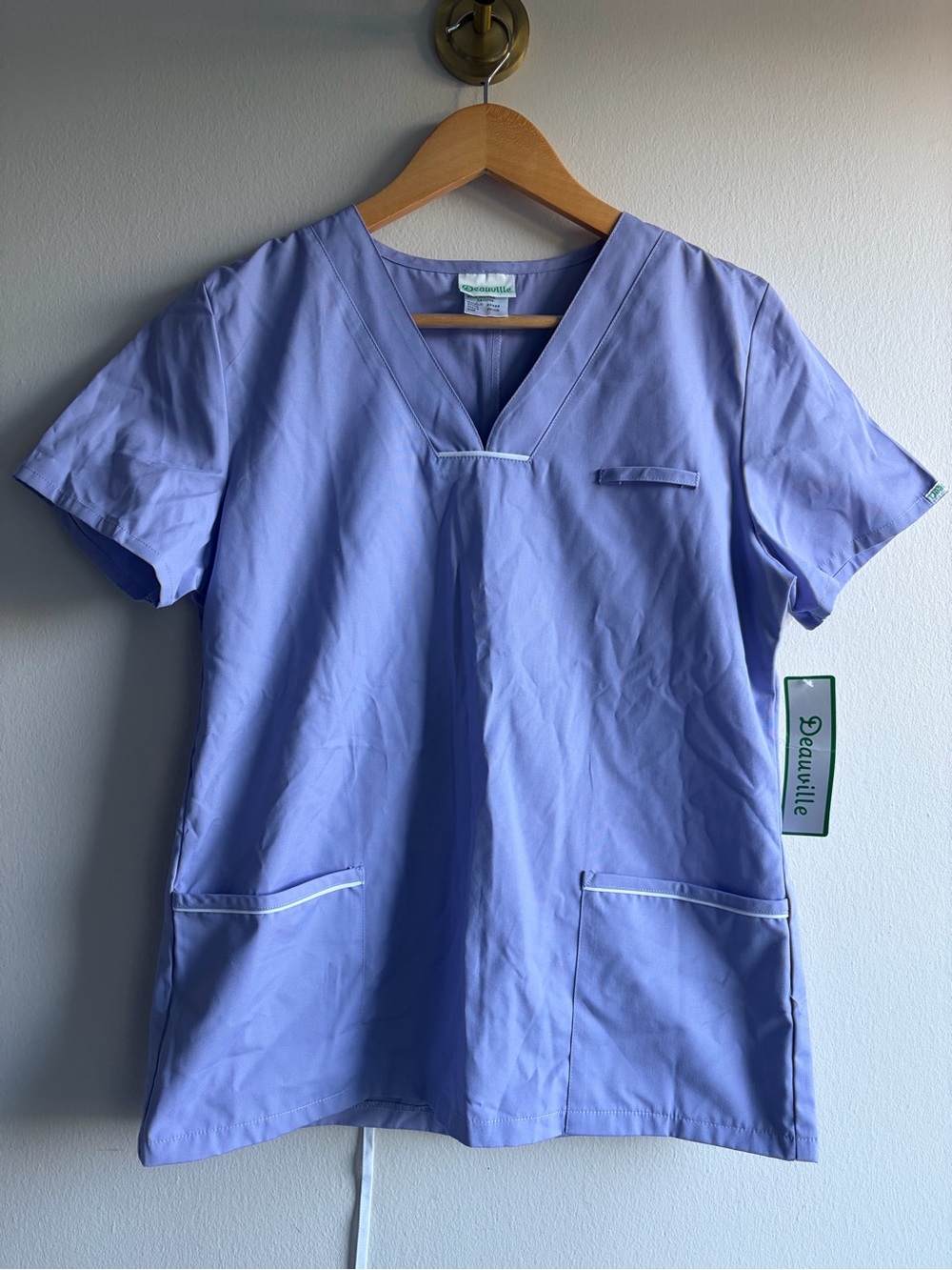 Lavender V-Neck Medical Scrub Top - Women